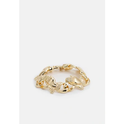 Afbeelding van Urban Classics PRAY Hands Bracelet Unisex Armband goldcoloured, Heren, Maat: S/M, Gold coloured