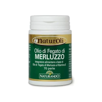 Afbeelding van Naturando Levertraan rijk aan omega 3, vitamine A en D E 70 capsules