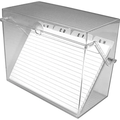 Afbeelding van Helit H6114702 &quot;the index&quot;, DIN A7, horizontaal, glashelder, 1 stuk, inclusief 50 indexkaarten