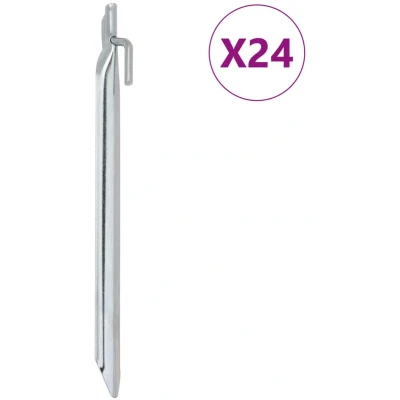 Afbeelding van Tentharingen 24 st V vormig 20 mm 25 cm gegalvaniseerd staal