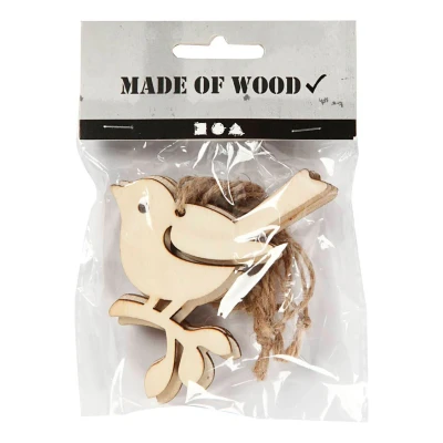 Afbeelding van Creativ Company Houten Hanger Vogel, 9cm