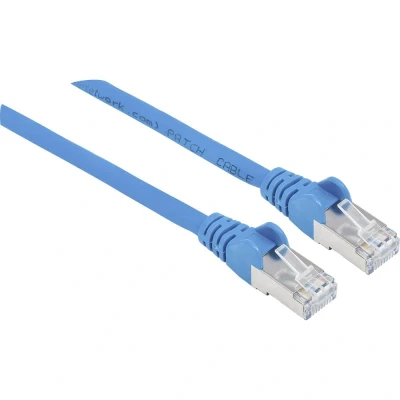 Afbeelding van Intellinet Netwerk Patchkabel, CCA, U/UTP, PVC, Vergulde Contacten, Snagless Cat7 kabel, stekkers, koper, S/FTP, LSOH 2 m Blauw