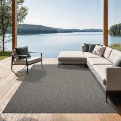 Afbeelding van the carpet Mistra robuust buitentapijt, modern, weerbestendig &amp; UV bestendig, voor balkon, terras en serre Maar ook geschikt de keuken, plat geweven, 200x280