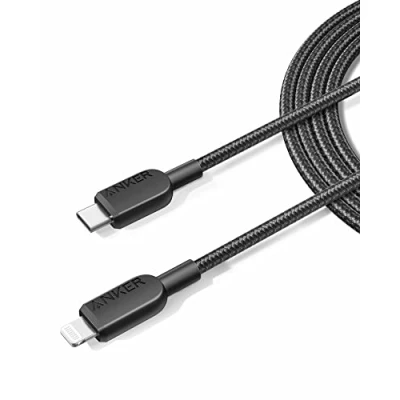 Afbeelding van Anker 310 USB C naar Lightningkabel (zwart, 180 cm), MFi gecertificeerd, snellaadkabel voor iPhone 14 Plus, 14, Pro Max, 13, 13 Pro, 12, 11 X, XS, XR (oplader niet inbegrepen)