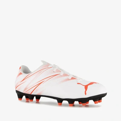 Afbeelding van Puma Attacanto FG/AG JR Unisex Voetbalschoenen voor kunstgras kinderen, Maat: 35, White/glowing red Kunststof