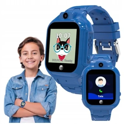 Afbeelding van Forever, Horloge met WiFi voor kinderen en SIM kaart Video oproepen GPS, Blauw