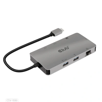 Afbeelding van CLUB3D CSV 1593 interface hub USB 3.2 Gen 1 (3.1 1) Type C 16200 Mbit/s Metallic