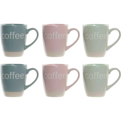 Afbeelding van Mok DKD Home Decor Multicolour Rubberwood Keramiek (160 ml) (7 pcs)