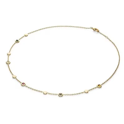 Afbeelding van Boccia vergulde titanium ketting bezet met toermalijn 08054 03