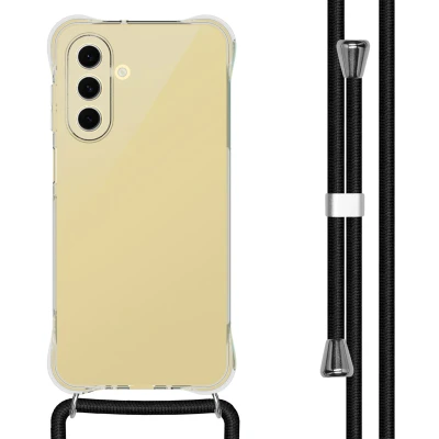Afbeelding van Samsung Galaxy A26 Hoesje Kunststof imoshion Backcover met koord/Hardcase/Koordhoesje Zwart Telefoonhoesje