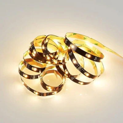 Afbeelding van REALITY CHIP Ledstrip Zwart LED RGB 10W Lengte 3 m Inkortbaar Geintegreerde dimmer Lichtkleur traploos instelbaar Memory functie Afstandsbediening