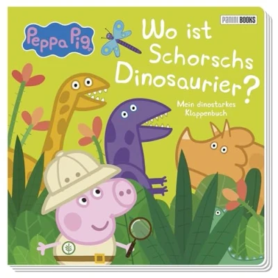 Afbeelding van Peppa Pig: Wo ist Schorschs Dinosaurier? Mein dinostarkes Klappenbuch: Pappbilderbuch mit Klappen
