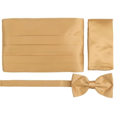 Afbeelding van Suitable Cumberband Strik Pochet Set Goud