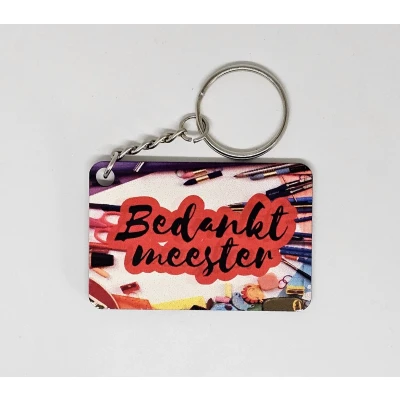 Afbeelding van Sleutelhanger meester met eigen naam persoonlijk cadeau