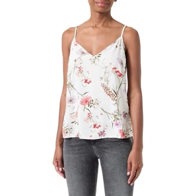 Afbeelding van VERO MODA Vmeasy Joy Singlet WVN Ga Top met V hals voor dames, Birch/Aop: vicka, M