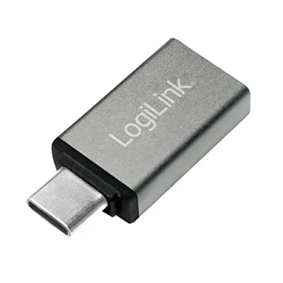 Afbeelding van LogiLink AU0042 kabeladapter/verloopstukje USB 3.1 Type C 3.0 A Zilver