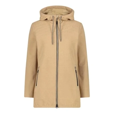 Afbeelding van CMP Knit Tech fleecejack voor dames, met vaste capuchon