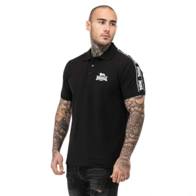 Afbeelding van Lonsdale Poloshirt voor heren, normale pasvorm setter, zwart/wit, S, 117546