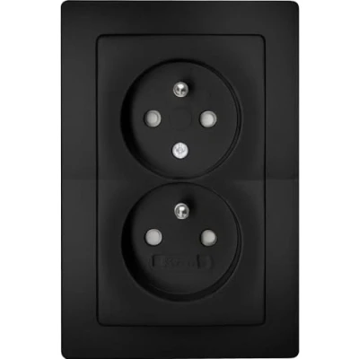 Afbeelding van Kopp 944650088 Wandcontactdoos Inzetstuk Paris Zwart (mat)