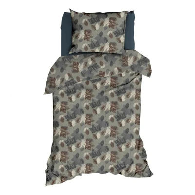 Afbeelding van Dekbedovertrek Romanette Venosc Grijs Flanel 140 x 200 / 220 cm 1 Persoons