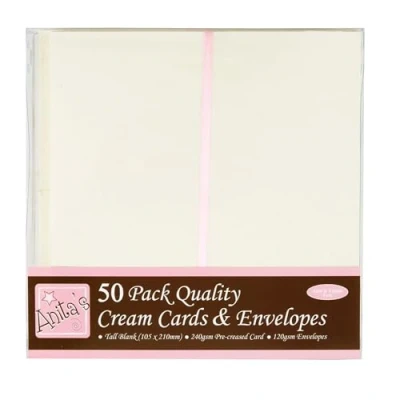Afbeelding van Tall Cards &amp; Envelopes Cream (ANT 1513021)