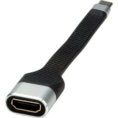 Afbeelding van Roline 12.03.3212 USB C displaykabel / HDMI Adapterkabel stekker, A bus 0.13 m Zwart