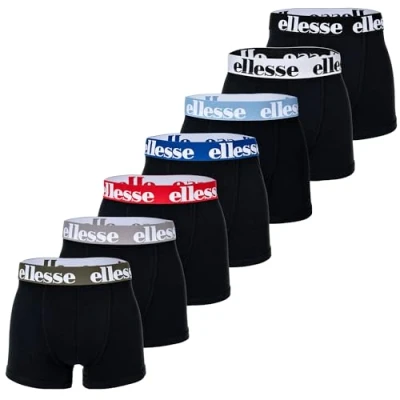 Afbeelding van Ellesse 7ER Packyema LOGO Stretch Onderbroeken, Heren, Maat: XXL, Schwarz blau rot grau