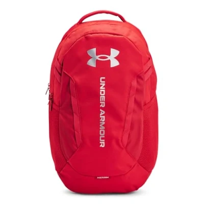 Afbeelding van Under Armour unisex adult Hustle 6.0 Rugzak Rugzak, (600) Rood/Rood/Metallic Zilver, One Size,