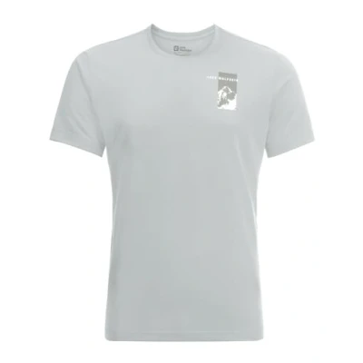 Afbeelding van Jack Wolfskin Vonnan S/S Graphic Tshirt print, Heren, Maat: XXL, Cool grey