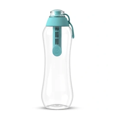 Afbeelding van DAFI Soft filterfles, 1 koolstoffilter, muntkleur, 0,5 l, ideaal voor school, werk, sportschool, reizen, milieuvriendelijk, egaliseert smaak en geur van chloor, ergonomisch, robuust, afsluitende kurk,