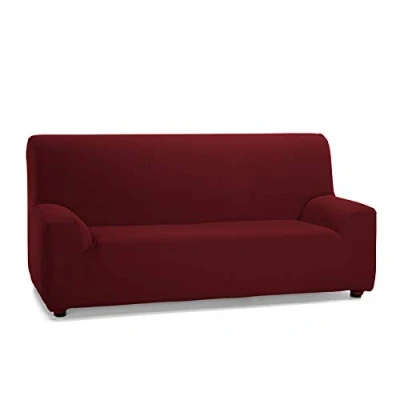 Afbeelding van Martina Home Elastische hoes voor Sofa 4 zitplaatsen, model TUNEZ, Kleur Rood, Meet van 240 tot 270 cm