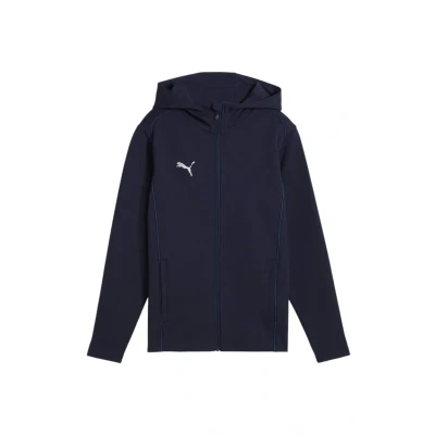 Afbeelding van Puma Fussball Teamsport Teamfinal Sweater met rits voor kinderen, Maat: 140, Dunkelblausilber