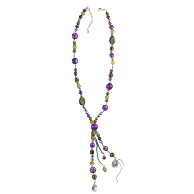 Afbeelding van Behave ketting Gekleurde en facet geslepen kralen Nikkelvrij Modeaccessoire