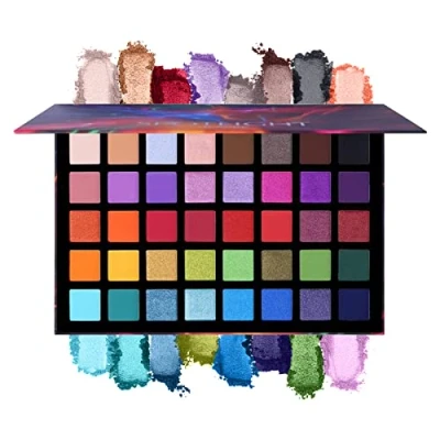 Afbeelding van 40 kleuren Spotlight Eyeshadow Palette, Multi reflective Shimmer Glitter Professionele Oogschaduw Matte Makeup Palette Sterk gepigmenteerd Kleurrijk poeder