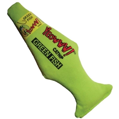 Afbeelding van Yeowww Vis Met Catnip Groen 18 CM