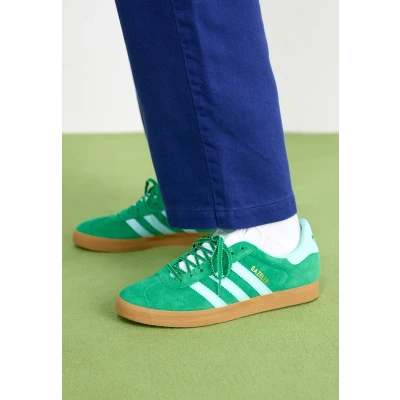 Afbeelding van adidas Originals Gazelle W Sneakers laag, Dames, Maat: 38 2/3, Green/semi flash aqua/gold metallic Leer