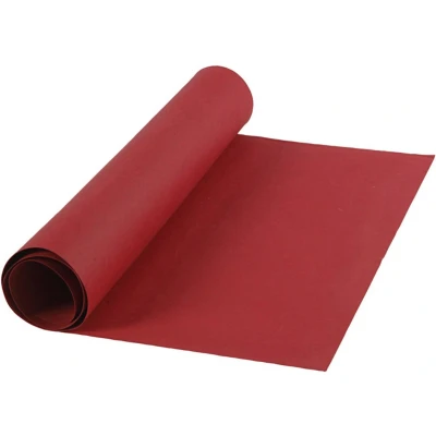 Afbeelding van Creotime Leerpapier Rood 1 M