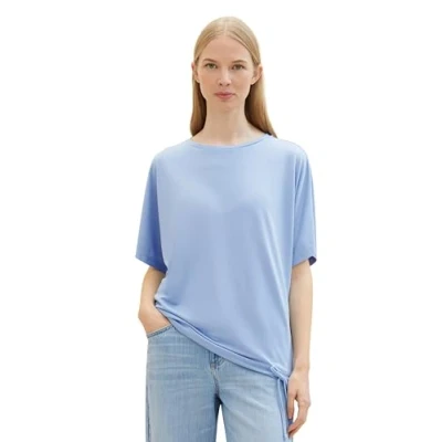 Afbeelding van TOM Tailor Rundhalsausschnitt Tshirt basic, Dames, Maat: Medium, Light fjord blue