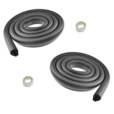 Afbeelding van Tuka TKD7003 4M U vormige randbescherming, extra dik, stootbescherming voor tafel en meubelranden, kinderveilig sponskussen, anti botsingsbumper, strepen, zwart