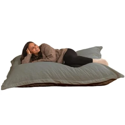 Afbeelding van Bananair Gigantische zitzak XXL voor binnen van corduroy, 180 x 140 cm, zacht, comfortabel en afneembaar, royaal gevoerd, volledige ontspanning, woonkamer, slaapkamer, jongeren, gamer
