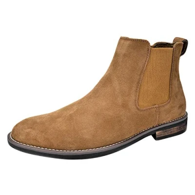 Afbeelding van Bruno Marc Heren Urban 06 Suede lederen Chelsea enkellaarzen, bruin, 44 EU