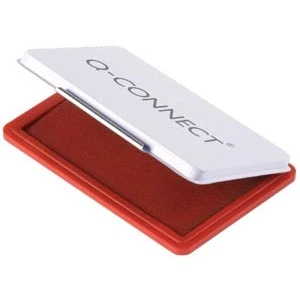 Afbeelding van Q CONNECT stempelkussen, ft 110 x 70 mm, rood stempelkussen
