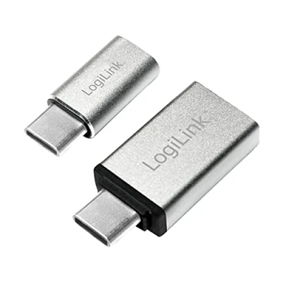 Afbeelding van LogiLink AU0040 USB 3.1 C 3.0 A, Micro 2.0 Aluminium kabeladapter/verloopstukje