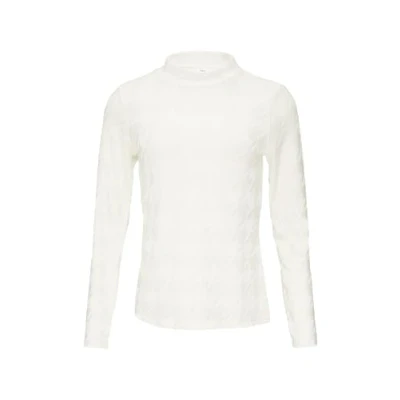 Afbeelding van s.Oliver Black Label MIT Hahnentrittmuster Longsleeve, Dames, Maat: 42, Ecru