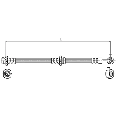 Afbeelding van METZGER 4110132 Remslang 505mm M10 X 1mm NISSAN: Trail (T30) 2.0, 2.2 dCi, 2.0 4x4, Di 2.5 dCi 4x4 2001 2013