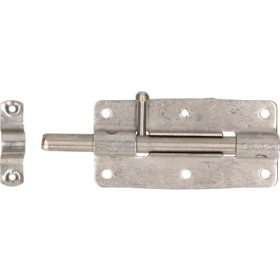 Afbeelding van Deltafix schuifslot/plaatgrendel 1x 10 x 5cm RVS deur schutting hek Grendels