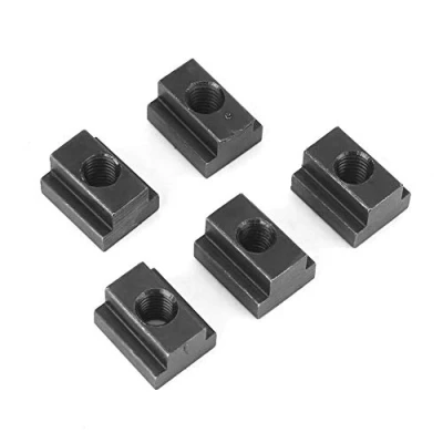 Afbeelding van Moeren, 5 stuks T moer M8 / M10 schroefdraad groefstenen, van zwart oxide door, voor machines en gereedschapstafel (M8)