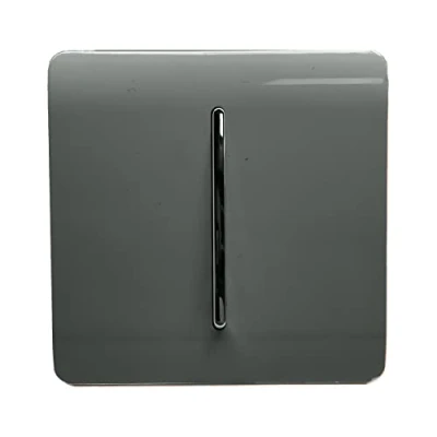 Afbeelding van Trendi 1 Gang 2 Way 10 Amp Rocker Chrome Lichtschakelaar Glossy Charcoal