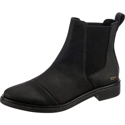 Afbeelding van TOMS Dames Boot_Black Leather, wandellaarzen voor dames, Blanco Y Gris, 39 EU