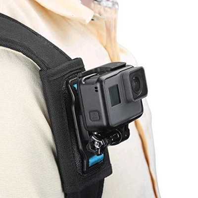 Afbeelding van TELESIN Rugzak Schouderriem Mount met Verstelbare Plaat Pad, Snel Strap Houder Bevestigingssysteem voor GoPro Hero 2018/7/6/5/4/3, Sessie, Xiaomi YI, SJCAM, APEMAN, Campark, Crosstour